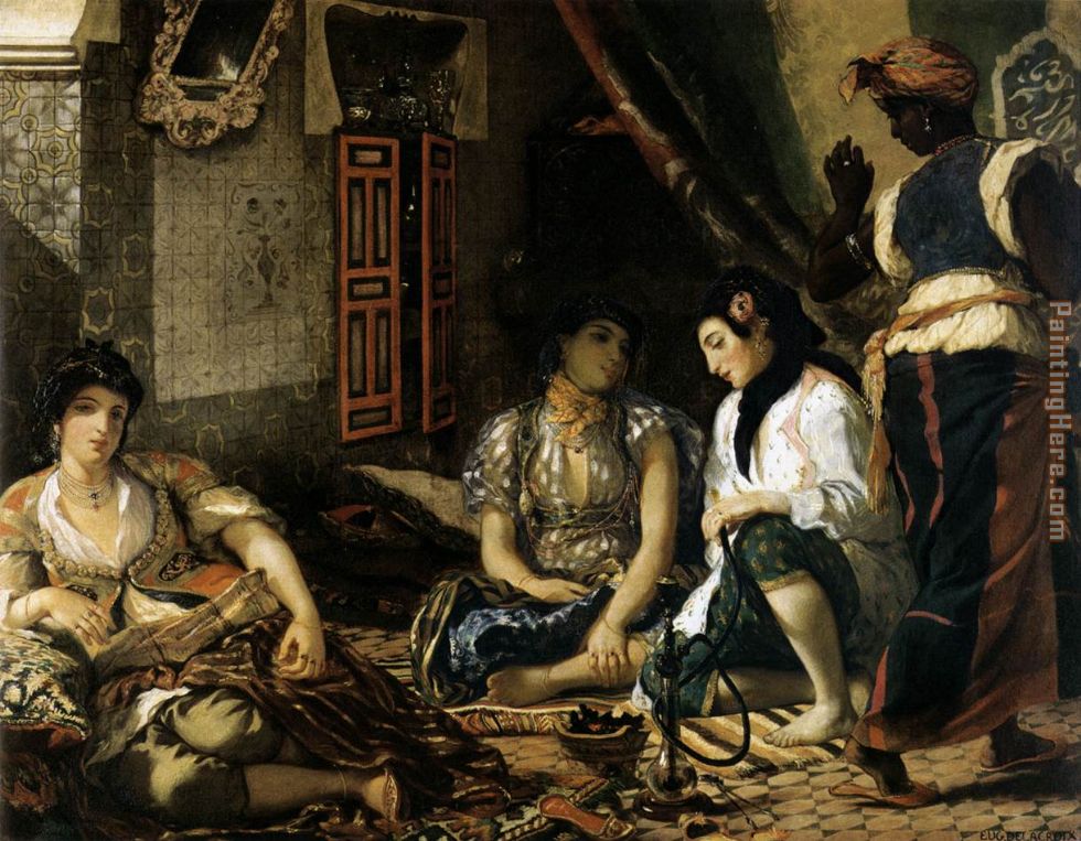 The Women of Algiers painting - Eugene Delacroix The Women of Algiers art painting